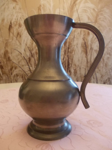 Zinn henkelvase - zinn,