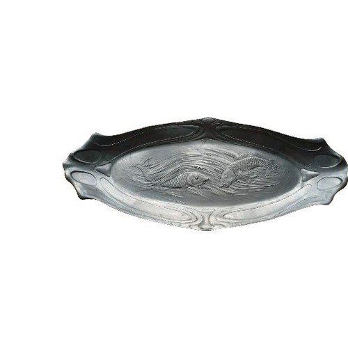 Zinn fischplatte 1370g - zinn, ,
