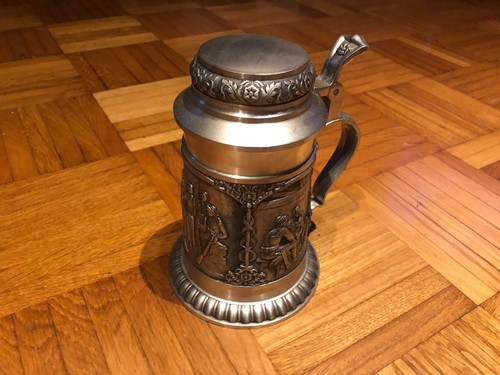 Zinnkrug mit deckel und - zinnkrug, henkel