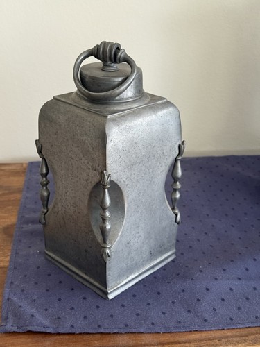 Antike zinnflasche viereckig - antike,
