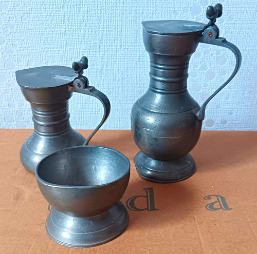 Zinn krug kanne mit - krug/kanne,