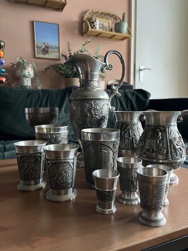 Zinn sammlung set teller - set,,