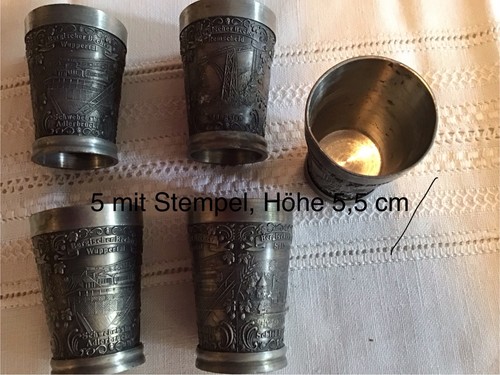 Schnapsbecher aus zinn 5 cm - 5,5,