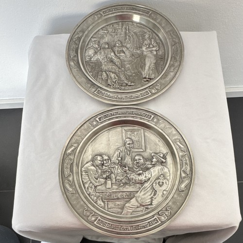 Zinnteller relief motiv - zinnteller,