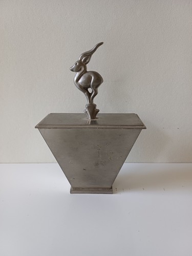 Deckeldose art deko zinn oscar - zinn,