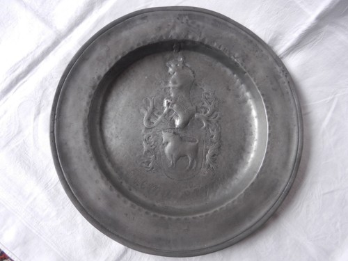 Zinn teller antik anno 1670 - antik,