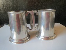 2x Vintage Zinn-Krüge