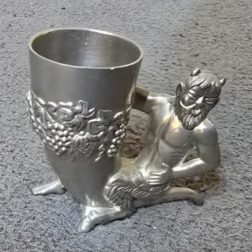 Zinn satyr figur - satyr,