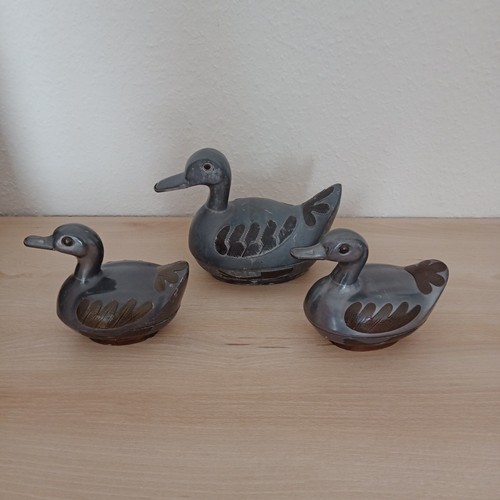 Zinn enten dekofigur mit - ,