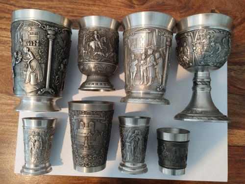 Konvolut zinnbecher 8 becher - konvolut,