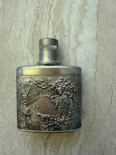 Zinn flachmann mit - zinn,