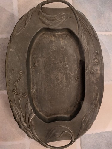 Antike jugendstil zinnschale - antike,