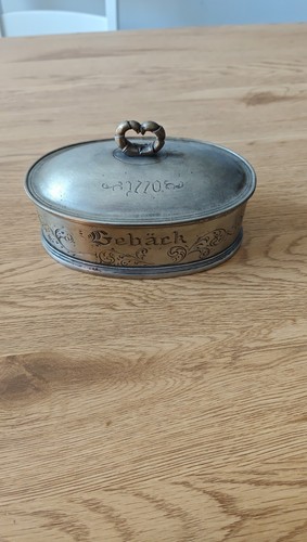 Zinn gebäckdose 1770 mit - zinn,
