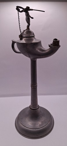 Antike zinn öl lampe von - antike,