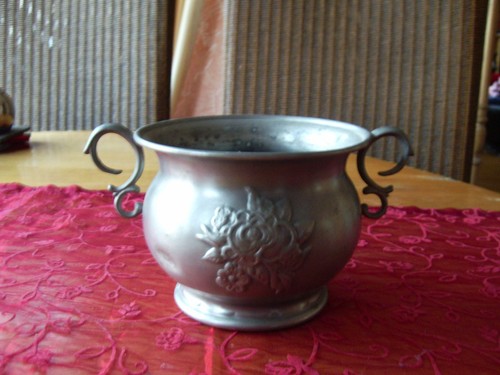 Zinn vase mit stempel - vase,