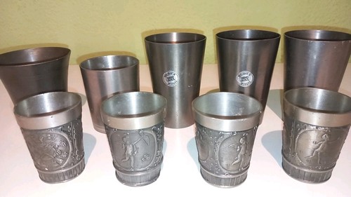 Zinn becher konvolut - zinn,