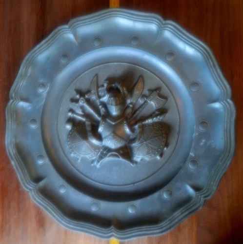 Zinn wandteller mit - (Ø37cm),