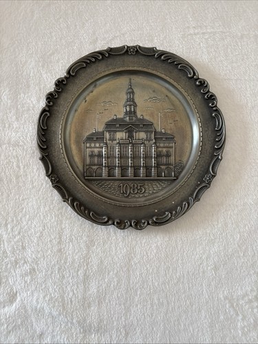 Zinn wandteller rathaus - zinn,