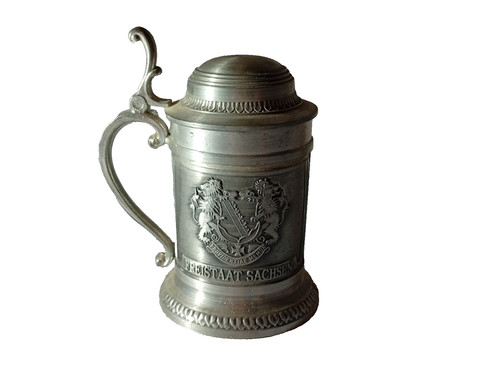 Zinnbecher mit deckel sachsen - mit,