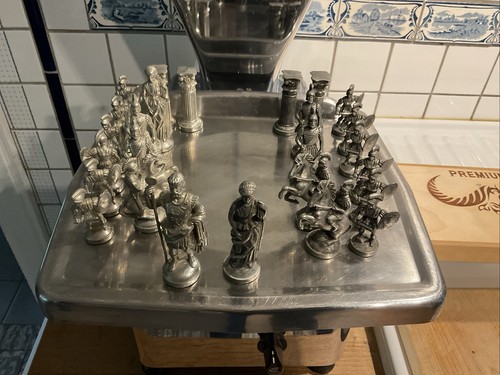 Schachfiguren aus zinn 5 kg - schachfiguren, zinn,