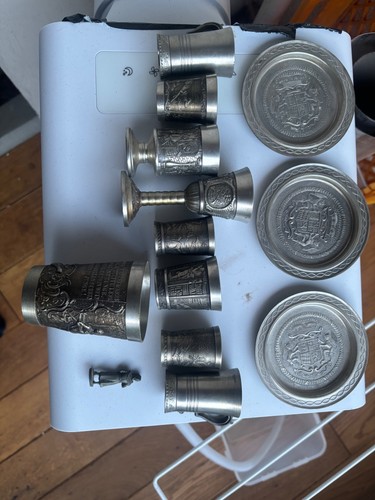 Zinnbecher konvolut jagd - ,,