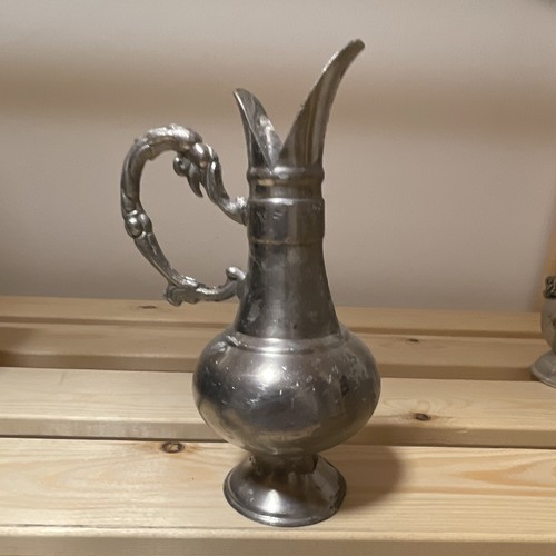 Zinnkanne silberfarben