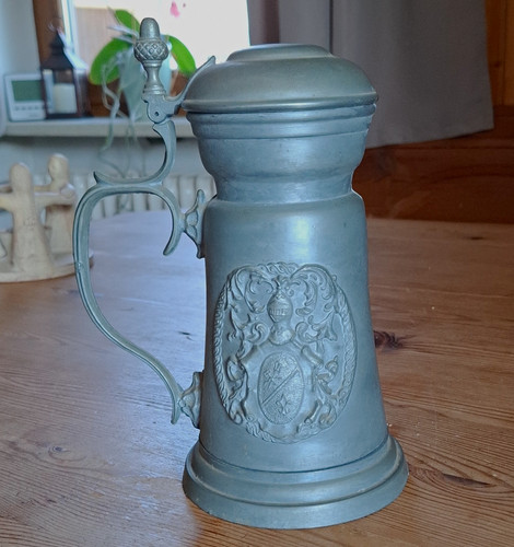 Zinnkrug mit deckel - zinnkrug,