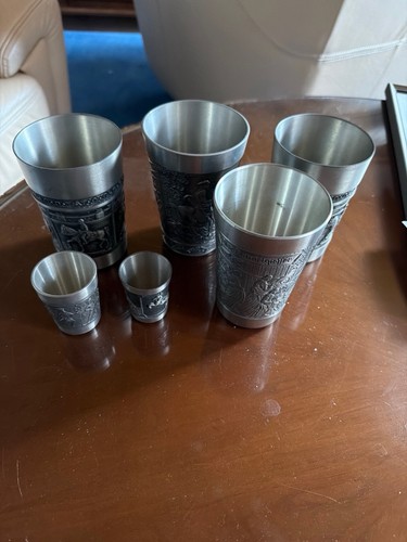 Tlg zinnbecher set 4 - 6-tlg., zinnbecher-set