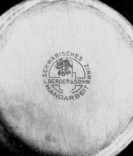 Antike Zinn Deckelkanne