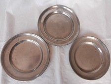 Zinn Teller, 3 Stück