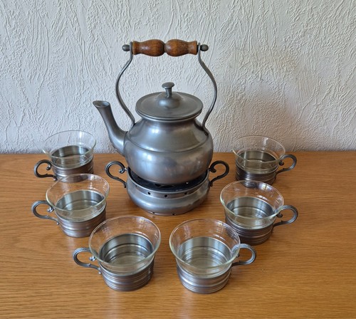 Teiliges teeservice aus zinn - teeservice,