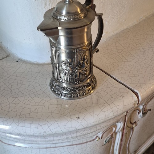 Zinnkrug humpen mit - deckel, und