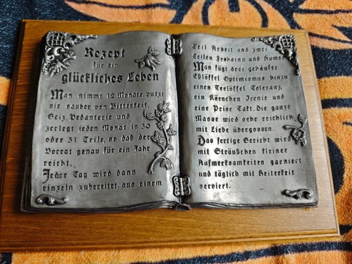 Zinnbild wandbild buch rezept - wandbild,