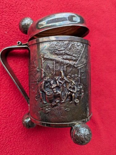 Zinnkrug humpen mit deckel - zinnkrug/humpen, &