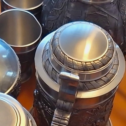 Zinnkrug humpen mit - zinnkrug/humpen, deckel